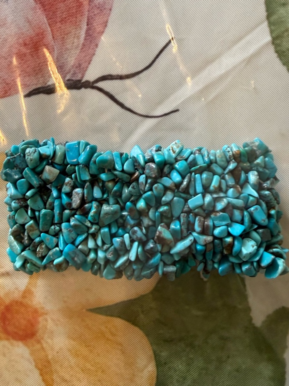 Turquoise Beaded Stretch Bracelet- Unbranded